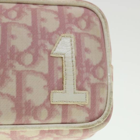 Christian Dior Trotter Canvas Pouch Pink Auth 36609 - Picture 8 of 16